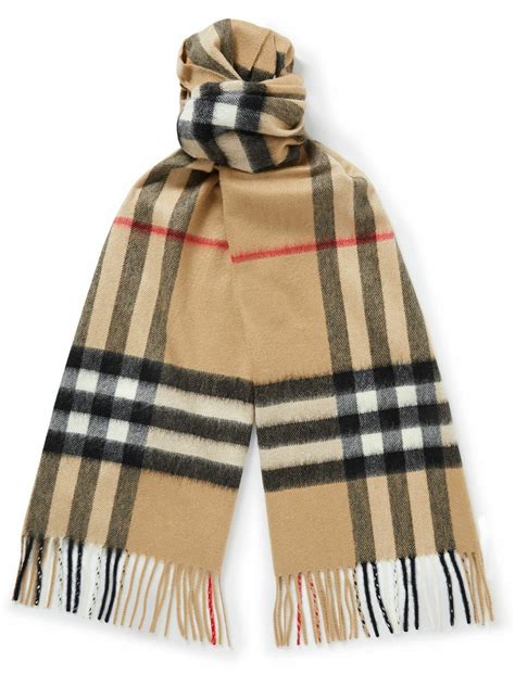 burberry fringed check wool scarf celebrity|BURBERRY Fringed checked wool and silk.